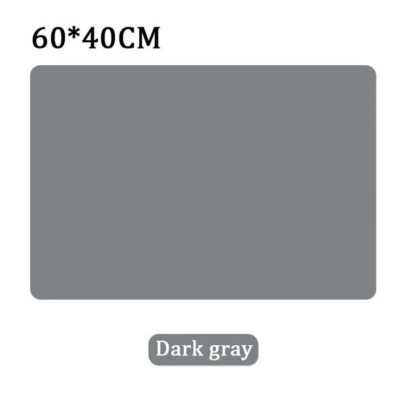 tapis table silicone opaque moderne 60x40cm 40x30cm vert jaune gris bleu