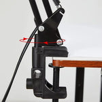 lampe moderne articulée noir blanc flux lumineux faible clip table flexible étude chambre