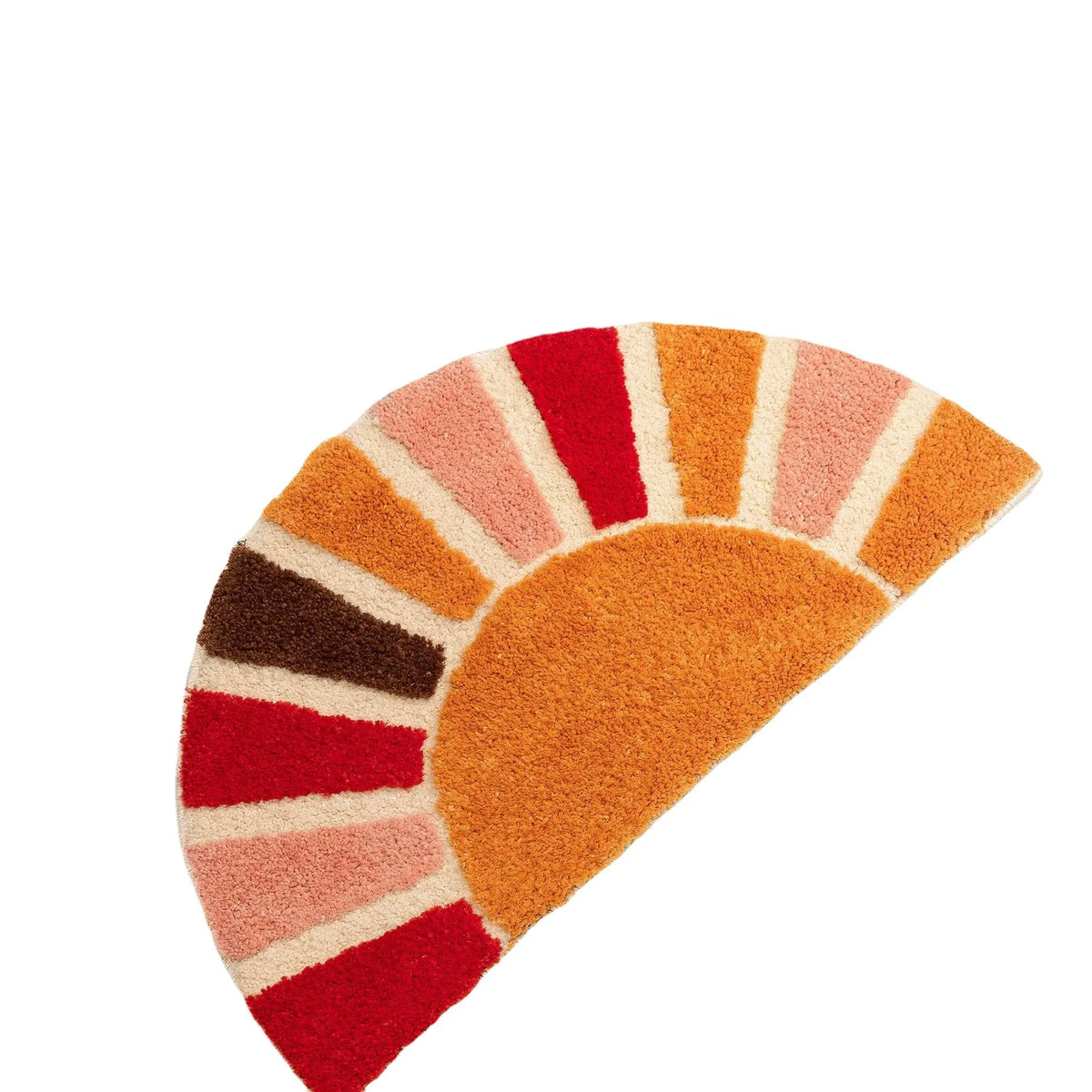 tapis bain antidérapant polyester fleuri orange rouge moderne intérieur campement doux pelucheux