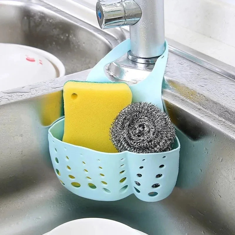 porte savon silicone perforé moderne vert rose bleu adhésif rangement évier multifonctionReusable