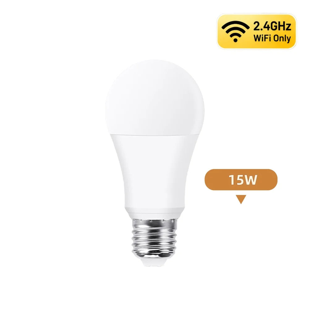 ampoule led intelligente e27 wifi blanc moderne sans tuya app 15w 18w 9w