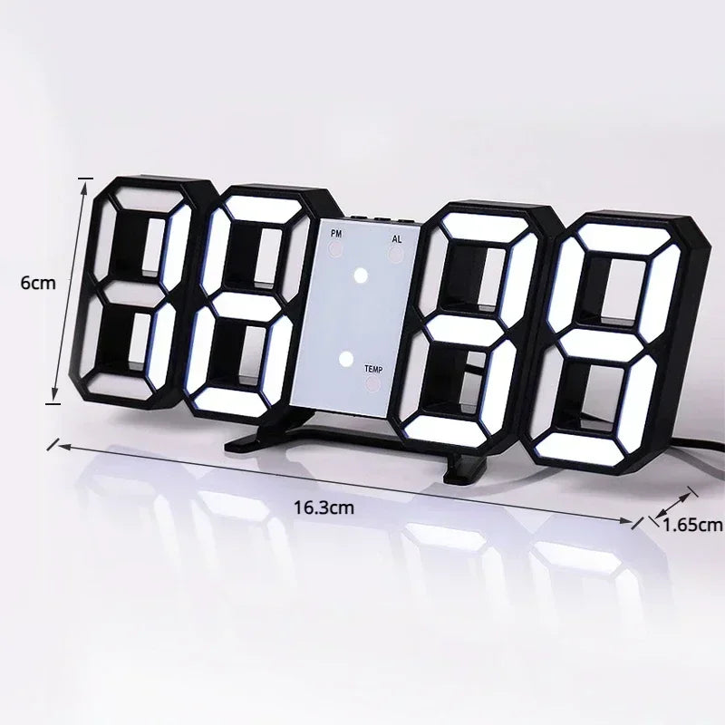 horloge numérique LED pliable horloge murale moderne minimaliste affichage numérique décoration chambre coucher