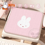 coussin chaise miffy rose jaune bleu vert motif lapin texture moderne