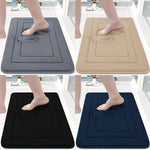 tapis bain gris moderne doux antidérapant polyester géométrique respectueux l'environnement salon entrée chambre