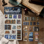 miniatures livres vintage adhésifs fleurs motifs géométriques romantiques couleurs variées décoratives bricolage scrapbooking journal