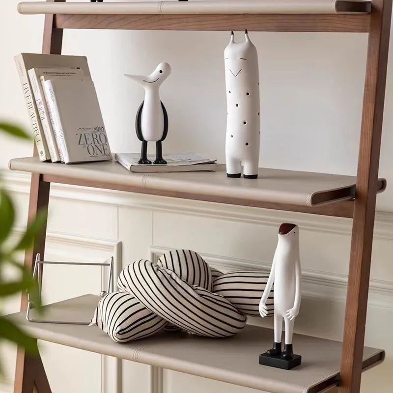 décoration maison moderne figurines résine décoratives nordique chic blanc noir