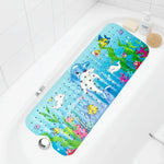 tapis baignoire enfant thème marin poissons coraux bulles ventouses salle bain sécurité antidérapant