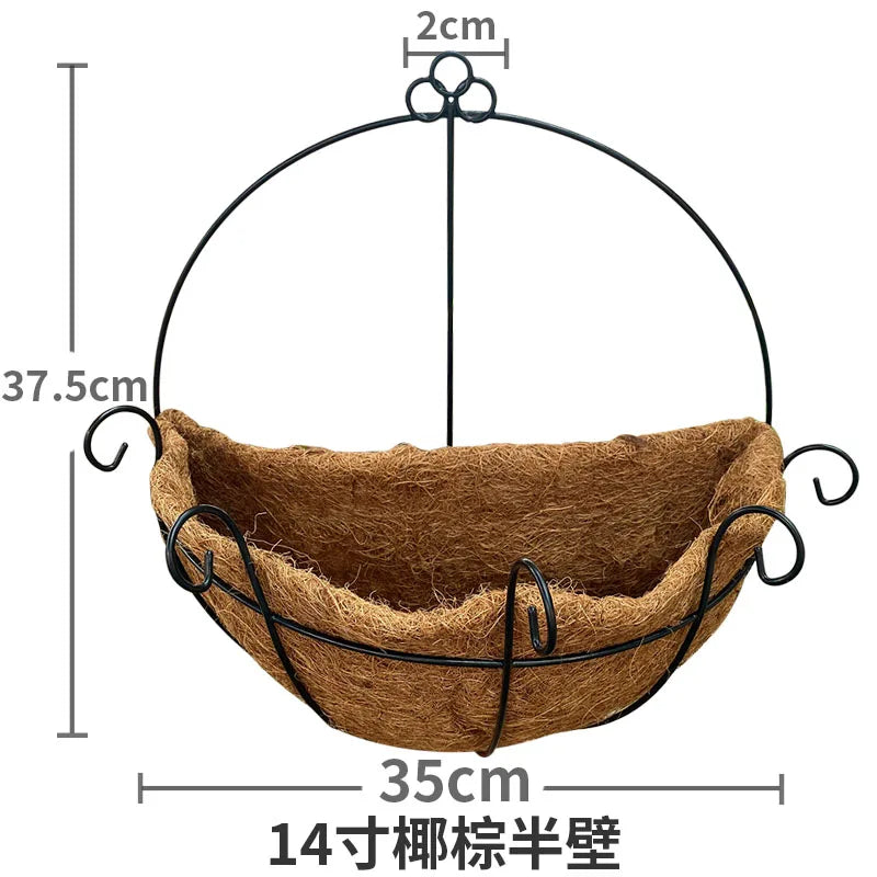 pots fleurs suspendus coir noir marron chaînes métalliques moderne minimaliste jardinintérieur