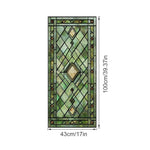 film vitrail adhésif art déco motifs floraux géométriques couleurs vives opaques fenêtre