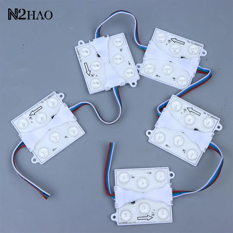 plaque led moderne blanc ronde opaques câbles multicolores modules led 24v