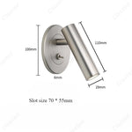 lampe murale moderne bronze lisse éclairage chambre étude interrupteur rotatif led 249lm 90260v