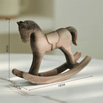 chevaux bascule bois rouge vintage ornements décoratifs intérieur rustique statuettes portables déco table
