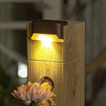 lampe solaire marron clair blanc ip65 led extérieure moderne autonomie vis fixations