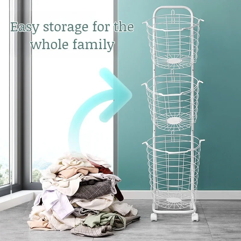 panier linge blanc moderne roulettes réutilisable maille métallique pliable chambre buanderie