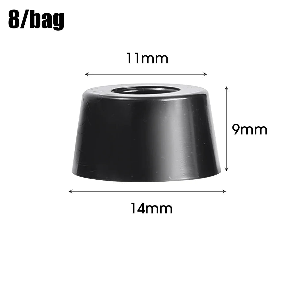protections pieds meubles caoutchouc noir rond antidérapantes table chaise meuble