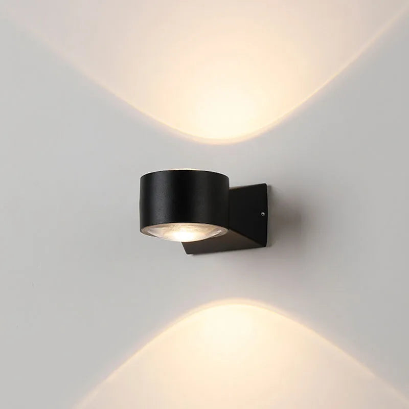applique murale moderne led ip65 étanche noir aluminium salle salon chambre