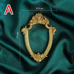 cadre photo vintage or floral résine décoratif européen baroque bijoux accessoire photo verte