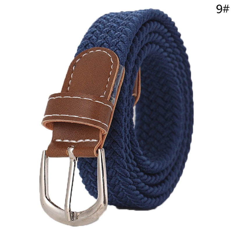ceinture tissée élastique unisexe moderne beige noir rouge gris bleu olive