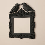 cadre mural baroque oiseaux noirs ornements floraux noir vintage décoration murale rétro gothique