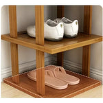 étagère chaussures bois naturel moderne étages rangement porte maison