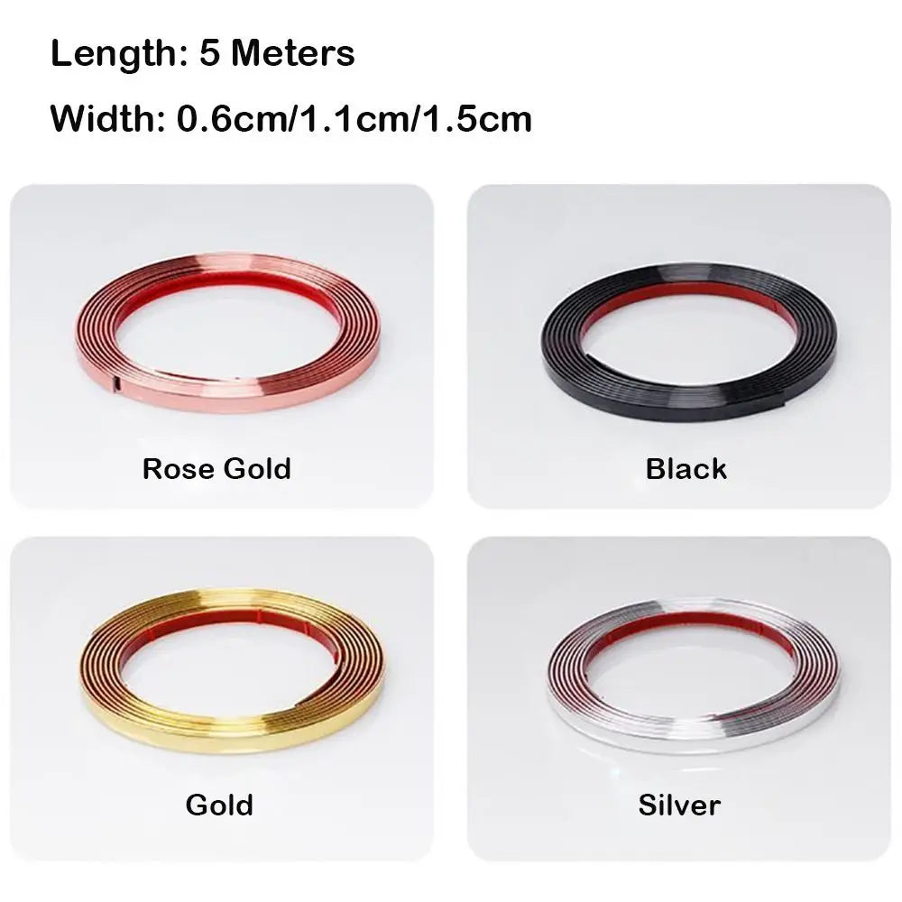 bandes décoratives auto adhésives rose gold or argent modernes contemporaines smooth