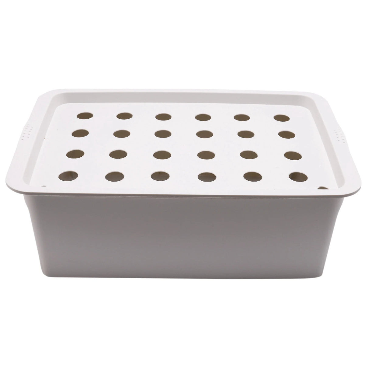 kit hydroponique culture plantes boîtes plantation trous pot fleur jardin bois blanc gris