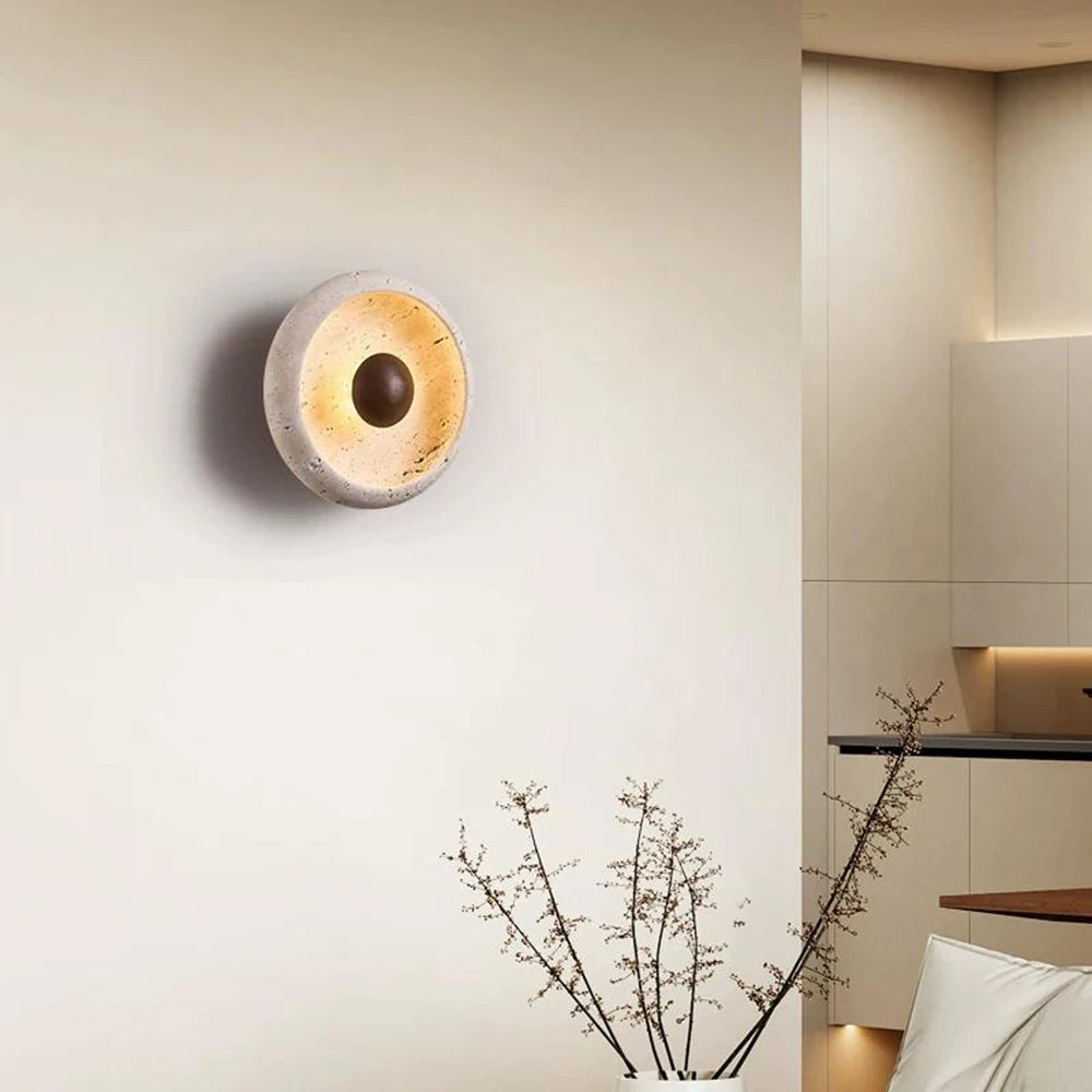 lampe murale moderne appliques murales led gris clair brun foncé texture marbrée éclairage quotidien