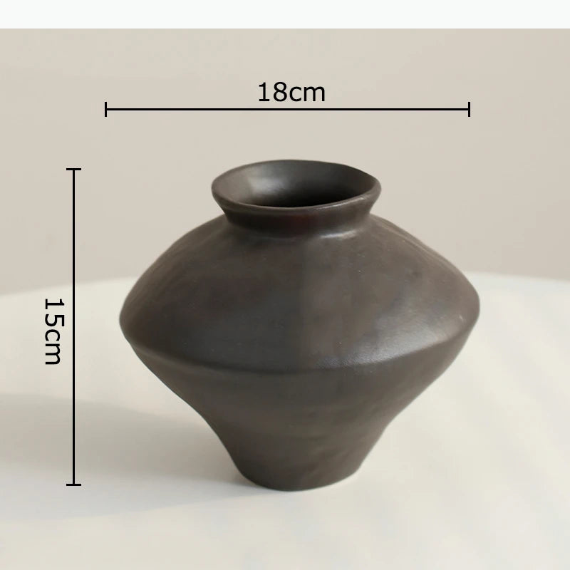 vase céramique rustique zen minimaliste beige marron blanc cassé orange naturellements