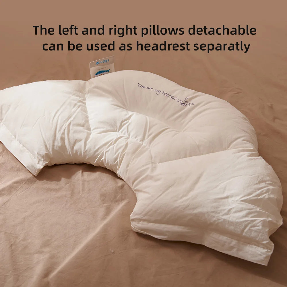 oreiller bébé blanc uni forme confortable sommeil latéral cou tête couverture nocturne enfant fourrager