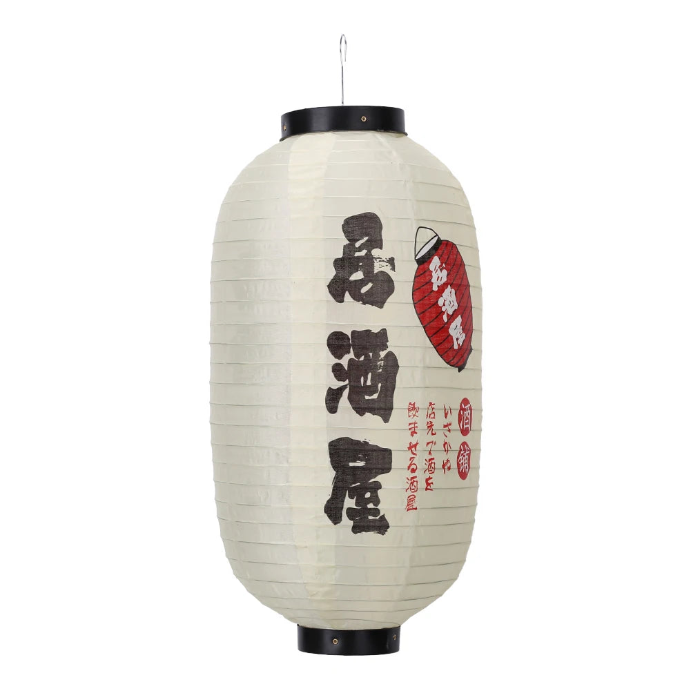 lanterne japonaise traditionnelle suspendue tissu blanc rouge décoration fête mariage intérieur extérieur