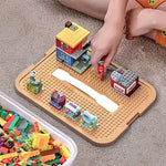 boîtes rangement empilables transparentes multicolores blocs construction clips fixations moderne jouets enfants