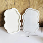 plateau silicone blanc moderne lisse décoration maison conteneur bonbons pot fleurs cadeau