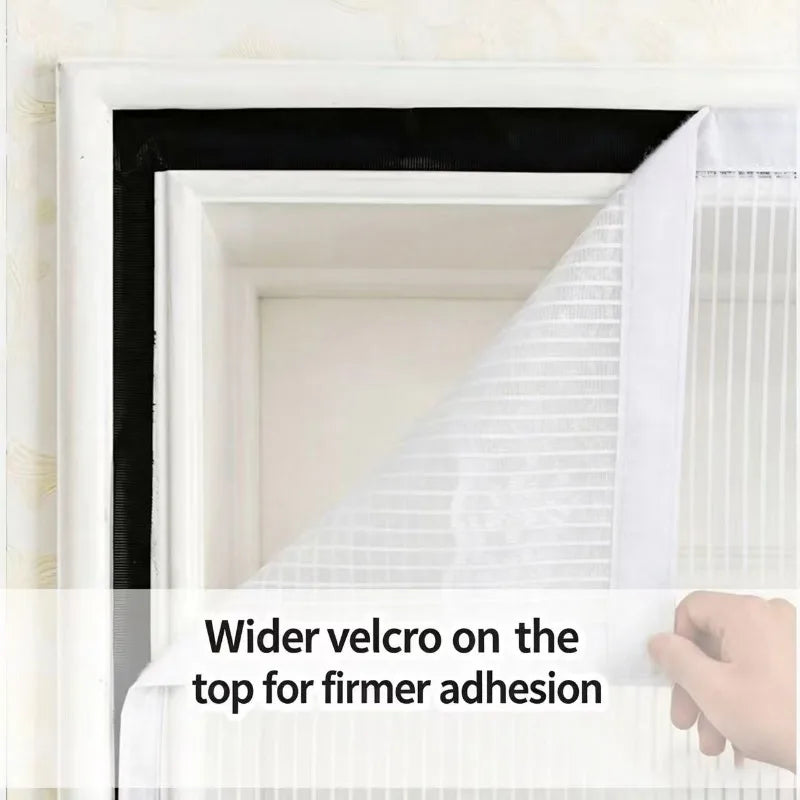 rideau porte moustiquaire autoagrippante velcro translucide moderne blanc noir strié