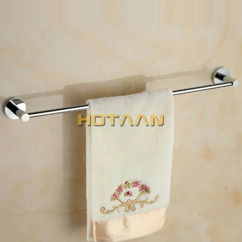 barre porte serviettes mural cuivre chrome crochet serviette motif floral moderne minimaliste