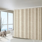 rideau douche tissé texturé imitation lin beige blanc noir gris moderne aimants lestés respectueux