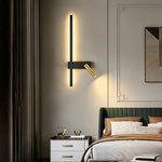 lampe murale moderne led noir doré orientable salon chambre coucher minimaliste