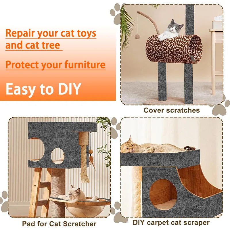 tapis protection chat gris texture rugueuse adhésif moderne anti rayures gratter pattescrição