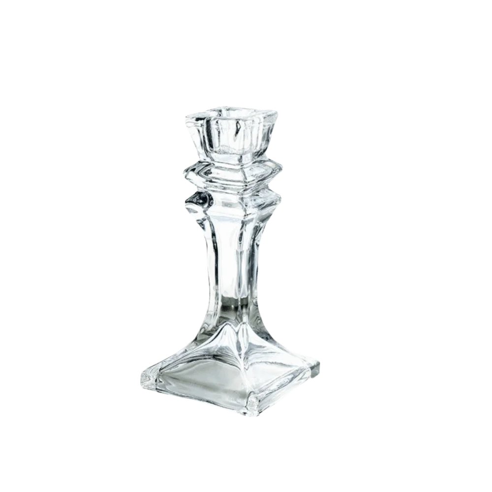 support bougie transparent classique rond durable simple épais romantique vintage