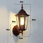 applique murale vintage lanterne verre transparent métal opaque noir bronze