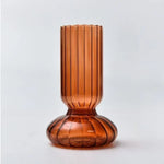 vases verre modernes rayures verticales couleur orange vert rose décoration maison