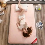 matelas tatami bleu marine gris confortable coton tissé pointillé moderne autonome épais solide antidérapant