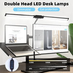 lampe led double tête noir moderne bras articulé usb réglable luminosité