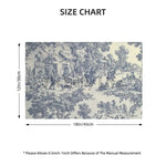 serviettes table toile jouy bleu clair classiques résistantes 12x18 pouces vintage