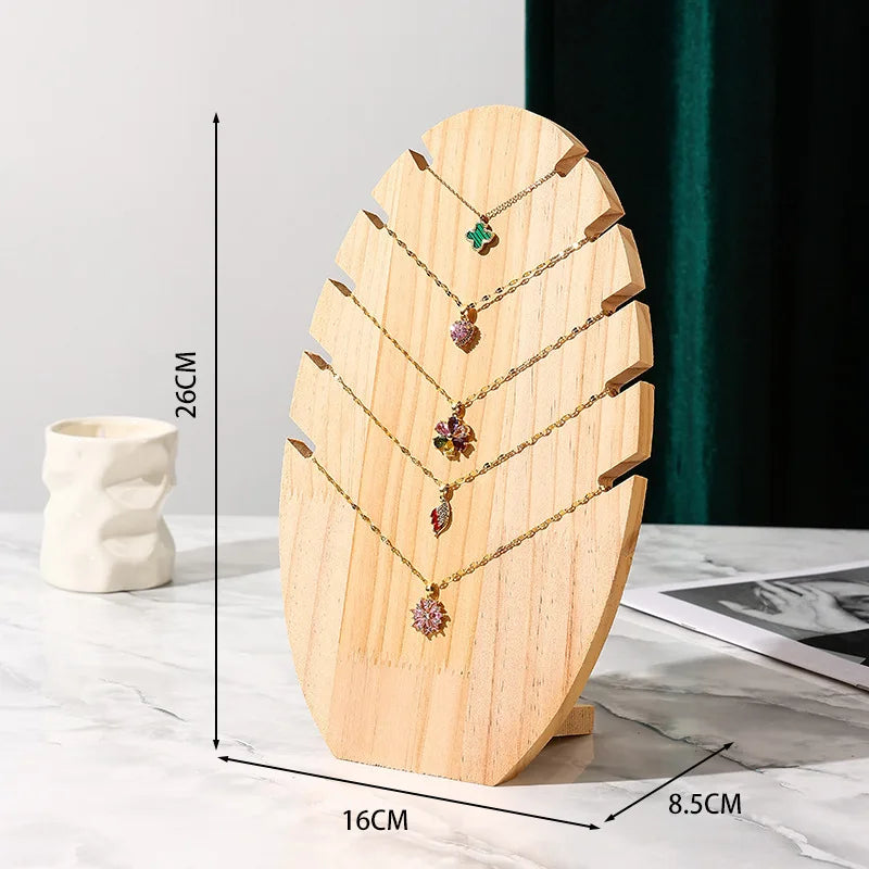 support bijoux bois naturel moderne clips colliers rangement portable anniversaire mariage cadeau domestique commercial