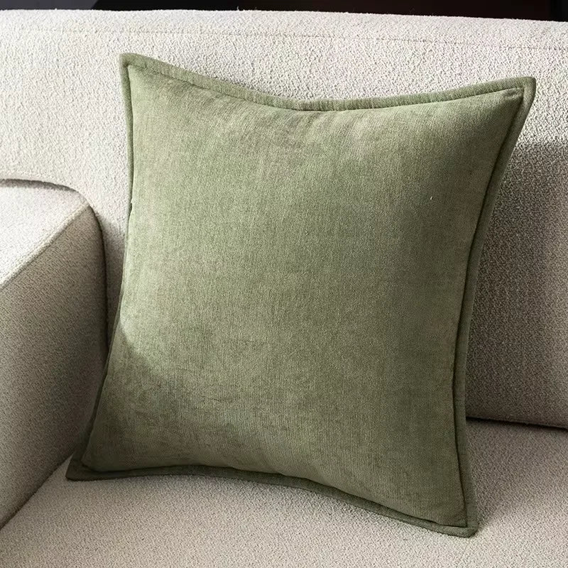 taies d'oreillers carrées velours moderne marron beige orange opaques non toxiques 100% polyester