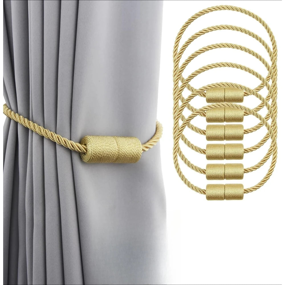 boucles rideau moderne vis fixations tissu cheveux synthétiques beige noir or gris minimaliste 2pcs