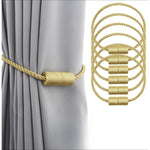 boucles rideau moderne vis fixations tissu cheveux synthétiques beige noir or gris minimaliste 2pcs
