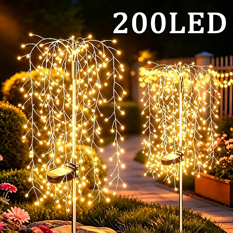 guirlande lumineuse solaire moderne blanc chaud led filament décoratif extérieur fixe piquet base solaire