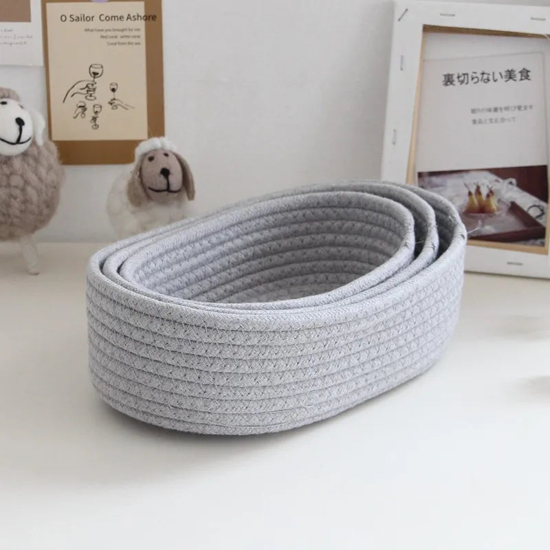 paniers rangement rotin tressé blanc gris brun modernes rustiques réutilisables respectueux environnement multifonctionnels.storage