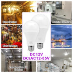 ampoule led e27 basse tension 12v 85v blanc froid chaud décoration salon moderne